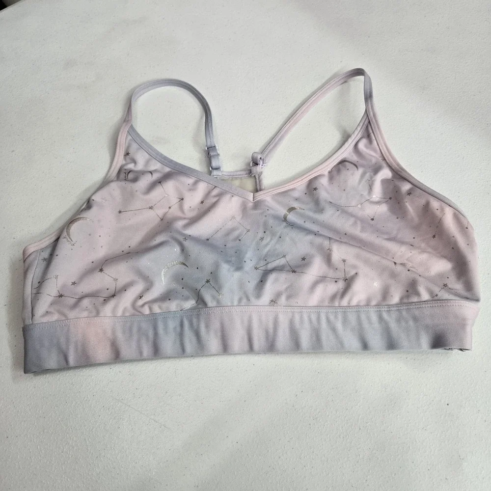 PINK Women Sports Bra‎ XL Blue Pastel Ombre Ultimate Lightly Pullover
